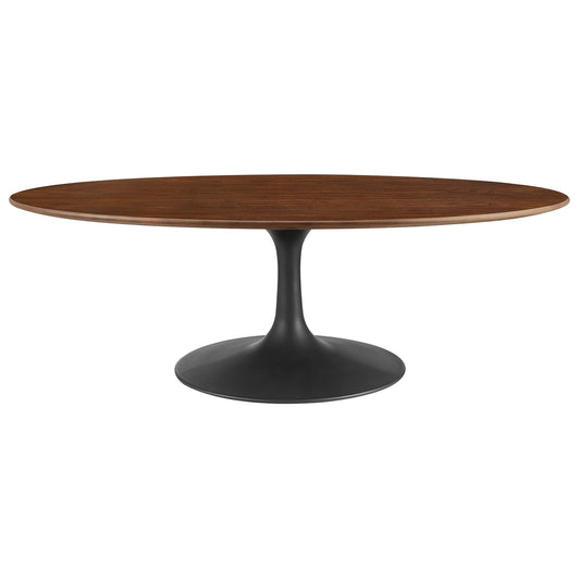Modway - Lippa 48" Oval Wood Coffee Table by Modway  Living Room Tables Brown - EEI-3538-BLK-WAL