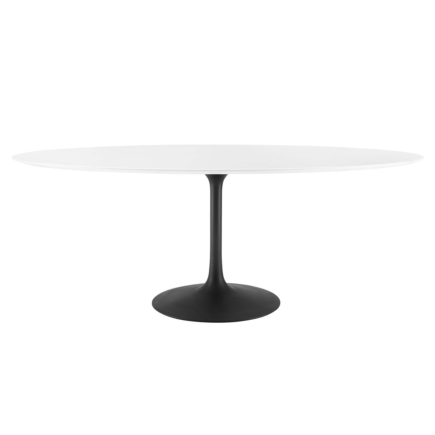 Modway - Lippa 78" Oval Wood Dining Table by Modway  Bar and Dining Bar and Dining Tables White - EEI-3540-BLK-WHI