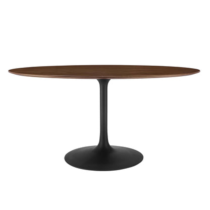 Modway - Lippa 60" Oval Walnut Wood Dining Table by Modway  Bar and Dining Bar and Dining Tables Brown - EEI-3543-BLK-WAL