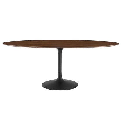 Modway - Lippa 78" Oval Walnut Wood Dining Table by Modway  Bar and Dining Bar and Dining Tables Brown - EEI-3544-BLK-WAL