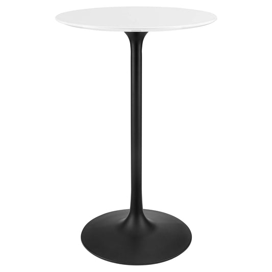 Modway - Lippa 28" Round Wood Bar Table by Modway  Bar and Dining Bar and Dining Tables White - EEI-3545-BLK-WHI