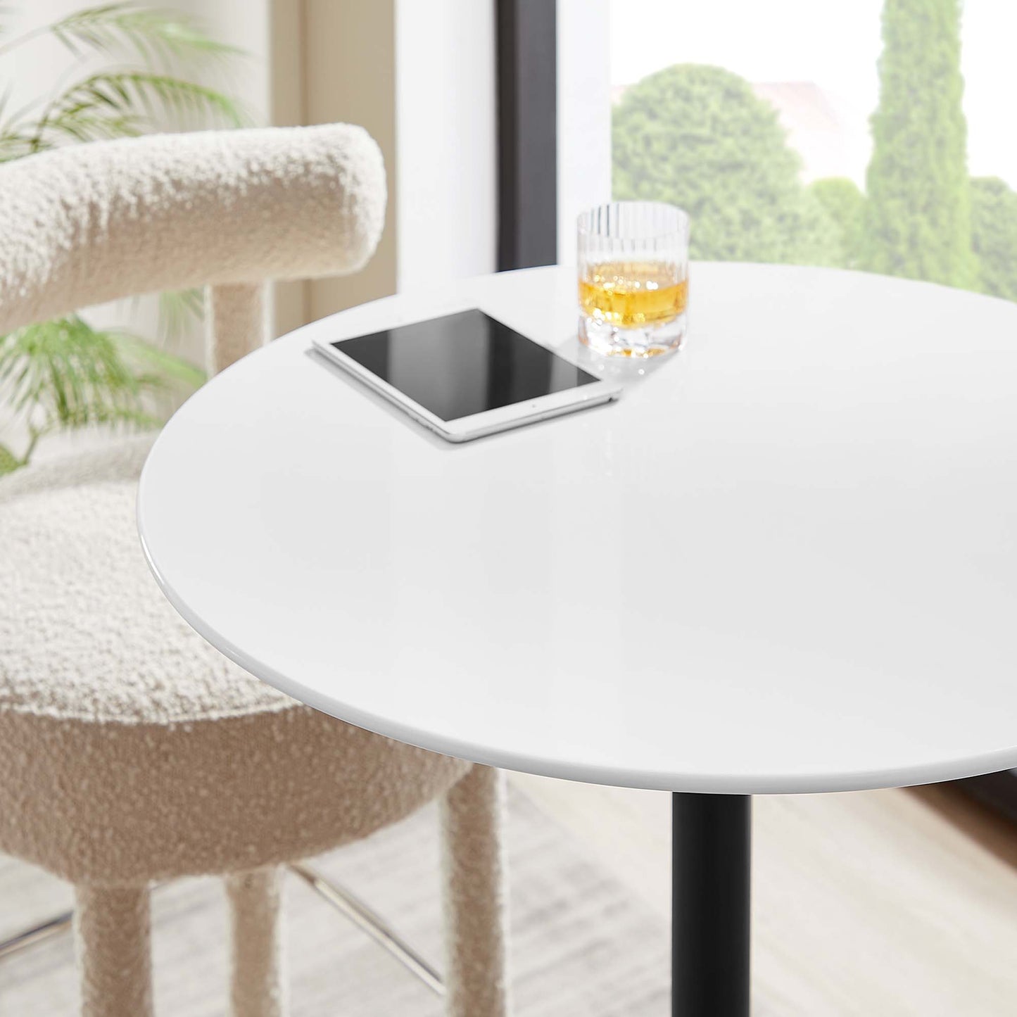 Modway - Lippa 28" Round Wood Bar Table by Modway  Bar and Dining Bar and Dining Tables White - EEI-3545-BLK-WHI