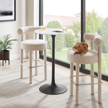 Modway - Lippa 28" Round Wood Bar Table by Modway  Bar and Dining Bar and Dining Tables White - EEI-3545-BLK-WHI