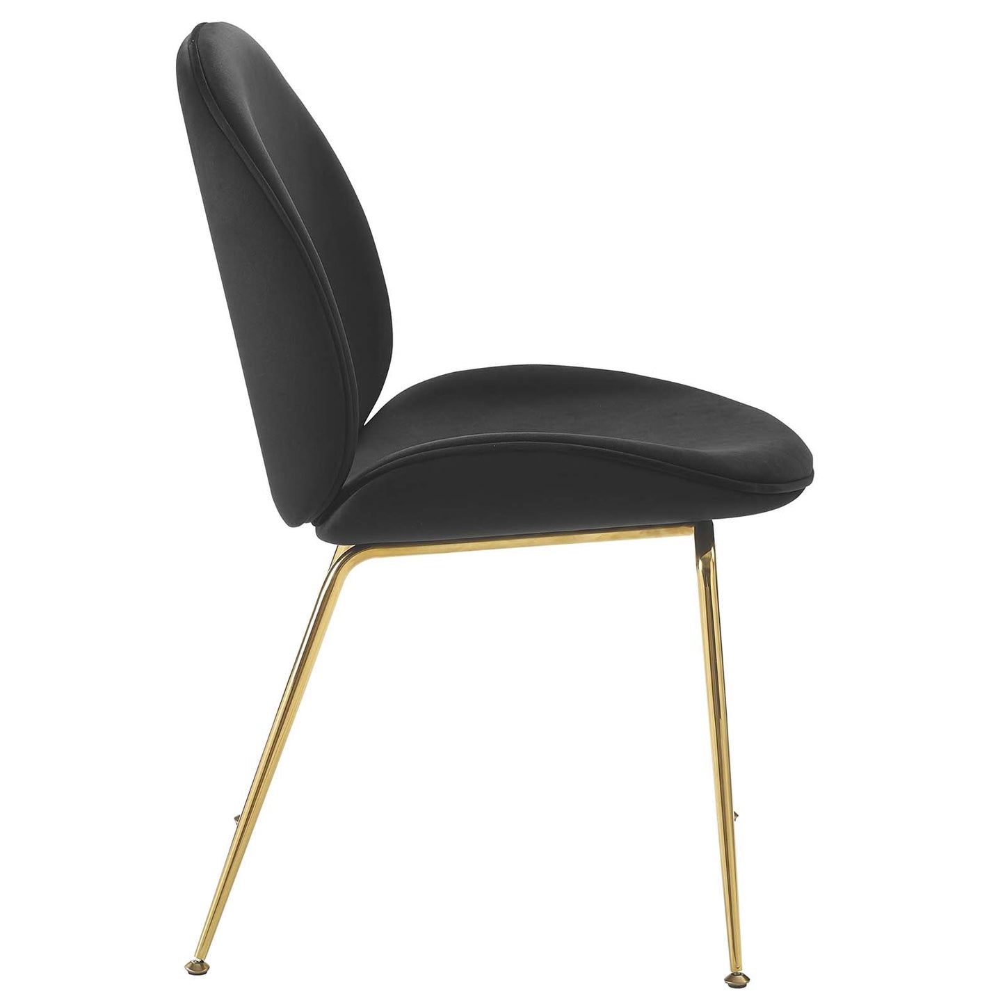Modway Outlet Scoop Gold Stainless Steel Leg Performance Velvet Dining Chair by Modway  Bar and Dining Furniture Black - EEI-3548-BLK
