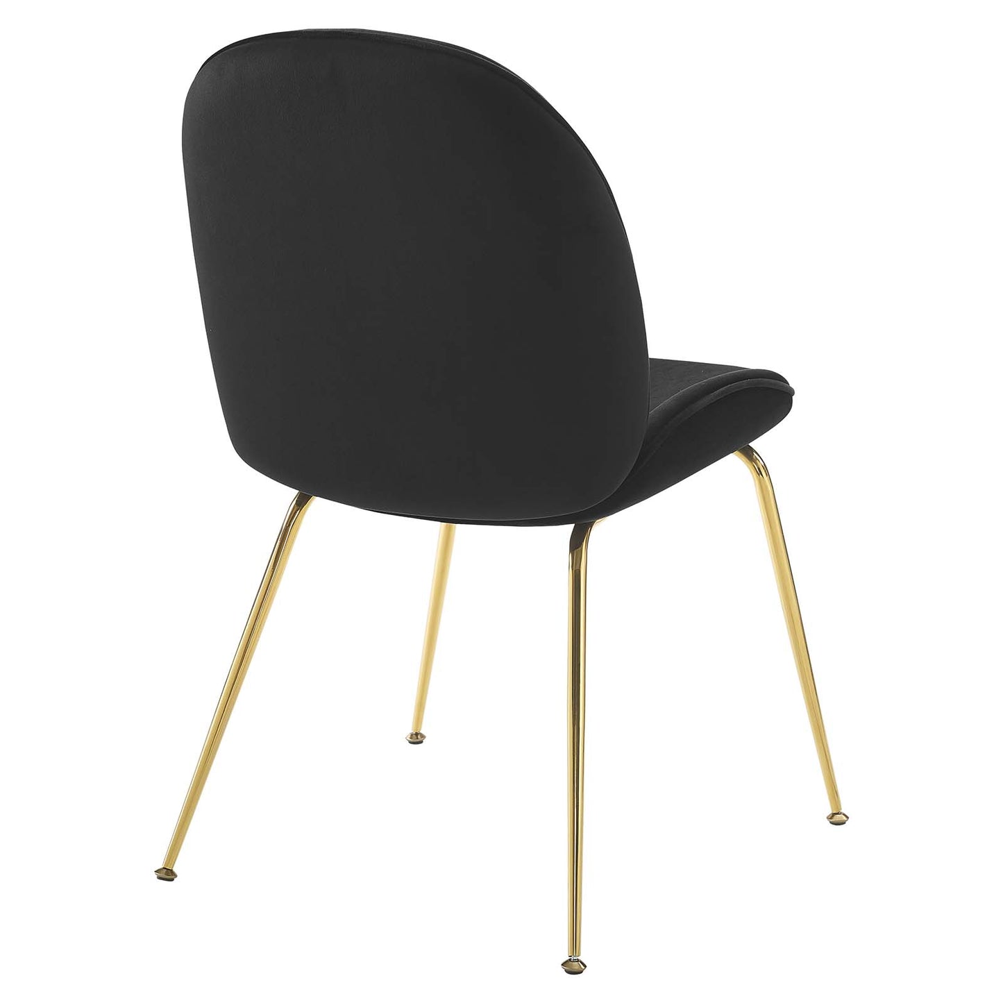 Modway Outlet Scoop Gold Stainless Steel Leg Performance Velvet Dining Chair by Modway  Bar and Dining Furniture Black - EEI-3548-BLK