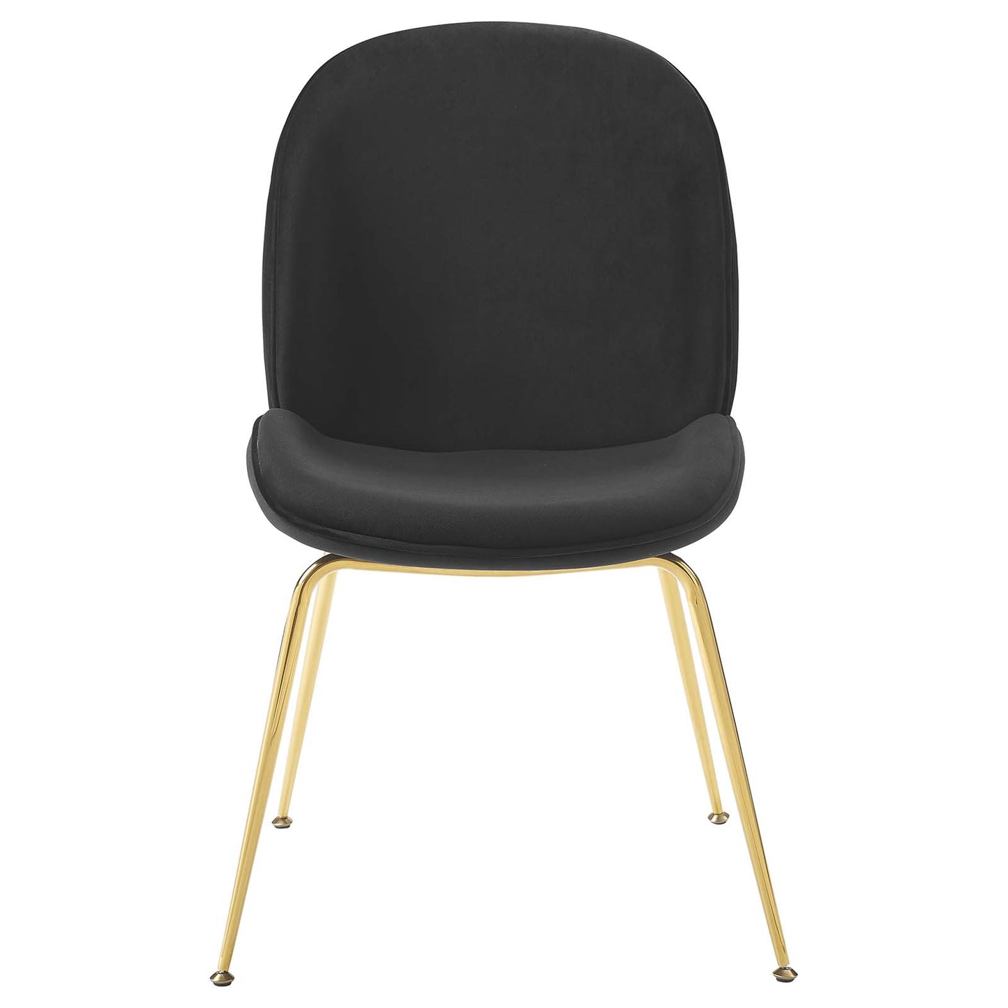 Modway Outlet Scoop Gold Stainless Steel Leg Performance Velvet Dining Chair by Modway  Bar and Dining Furniture Black - EEI-3548-BLK