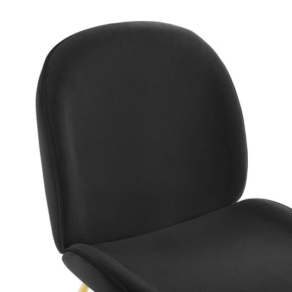 Modway Outlet Scoop Gold Stainless Steel Leg Performance Velvet Dining Chair by Modway  Bar and Dining Furniture Black - EEI-3548-BLK