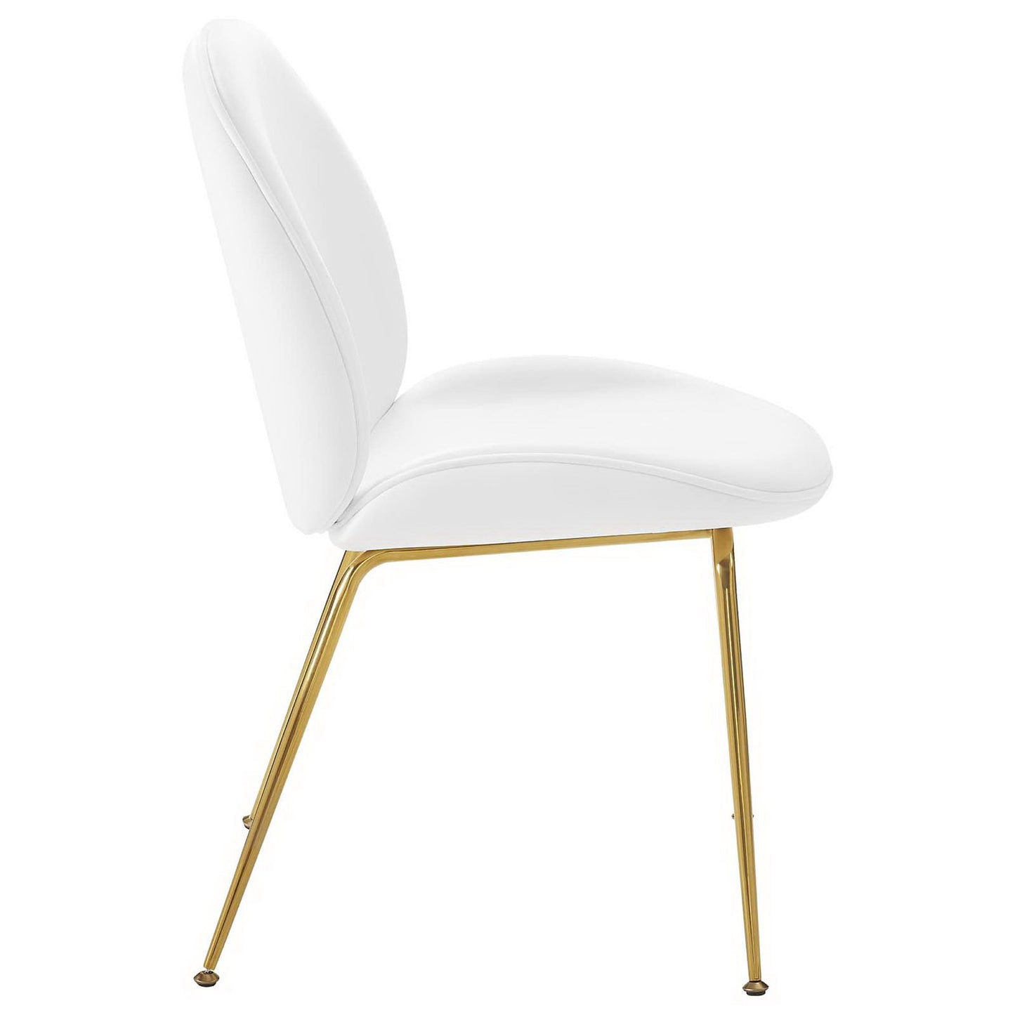 Modway Outlet Scoop Gold Stainless Steel Leg Performance Velvet Dining Chair by Modway  Bar and Dining Furniture White - EEI-3548-WHI