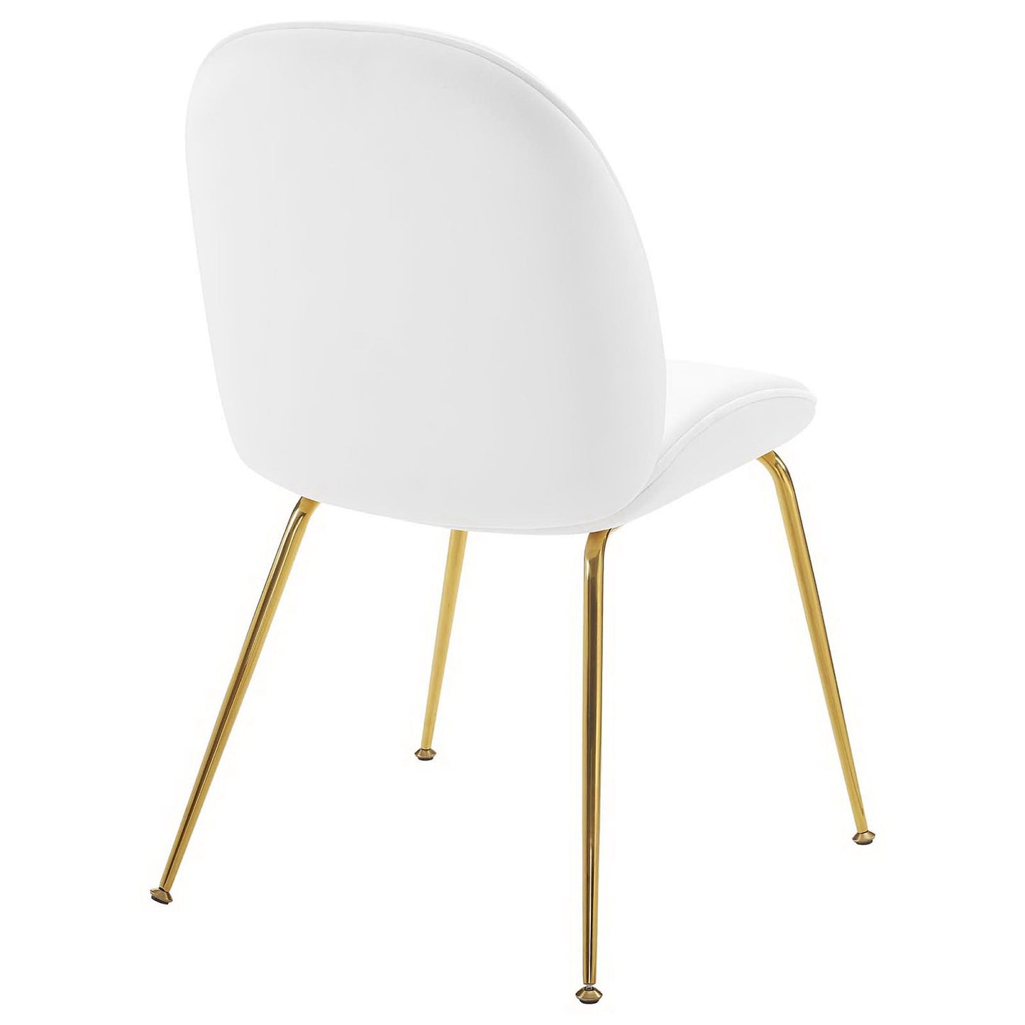 Modway Outlet Scoop Gold Stainless Steel Leg Performance Velvet Dining Chair by Modway  Bar and Dining Furniture White - EEI-3548-WHI