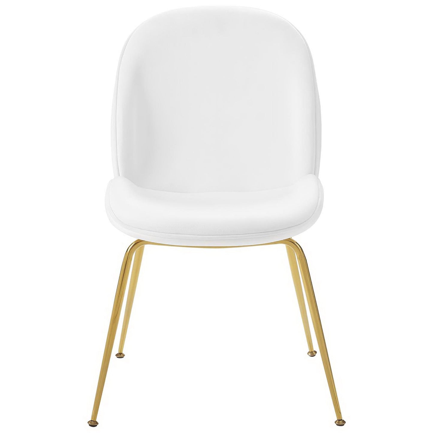 Modway Outlet Scoop Gold Stainless Steel Leg Performance Velvet Dining Chair by Modway  Bar and Dining Furniture White - EEI-3548-WHI