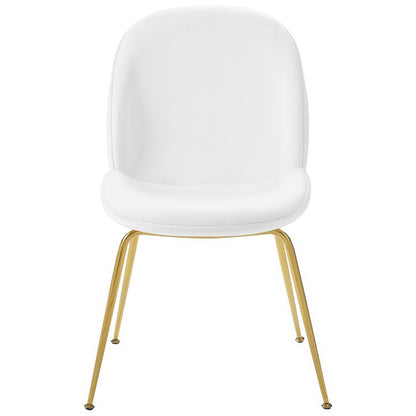 Modway Outlet Scoop Gold Stainless Steel Leg Performance Velvet Dining Chair by Modway  Bar and Dining Furniture White - EEI-3548-WHI