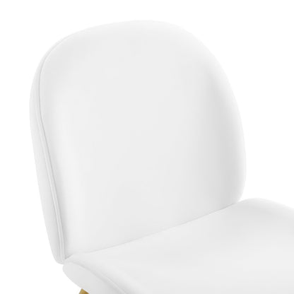 Modway Outlet Scoop Gold Stainless Steel Leg Performance Velvet Dining Chair by Modway  Bar and Dining Furniture White - EEI-3548-WHI