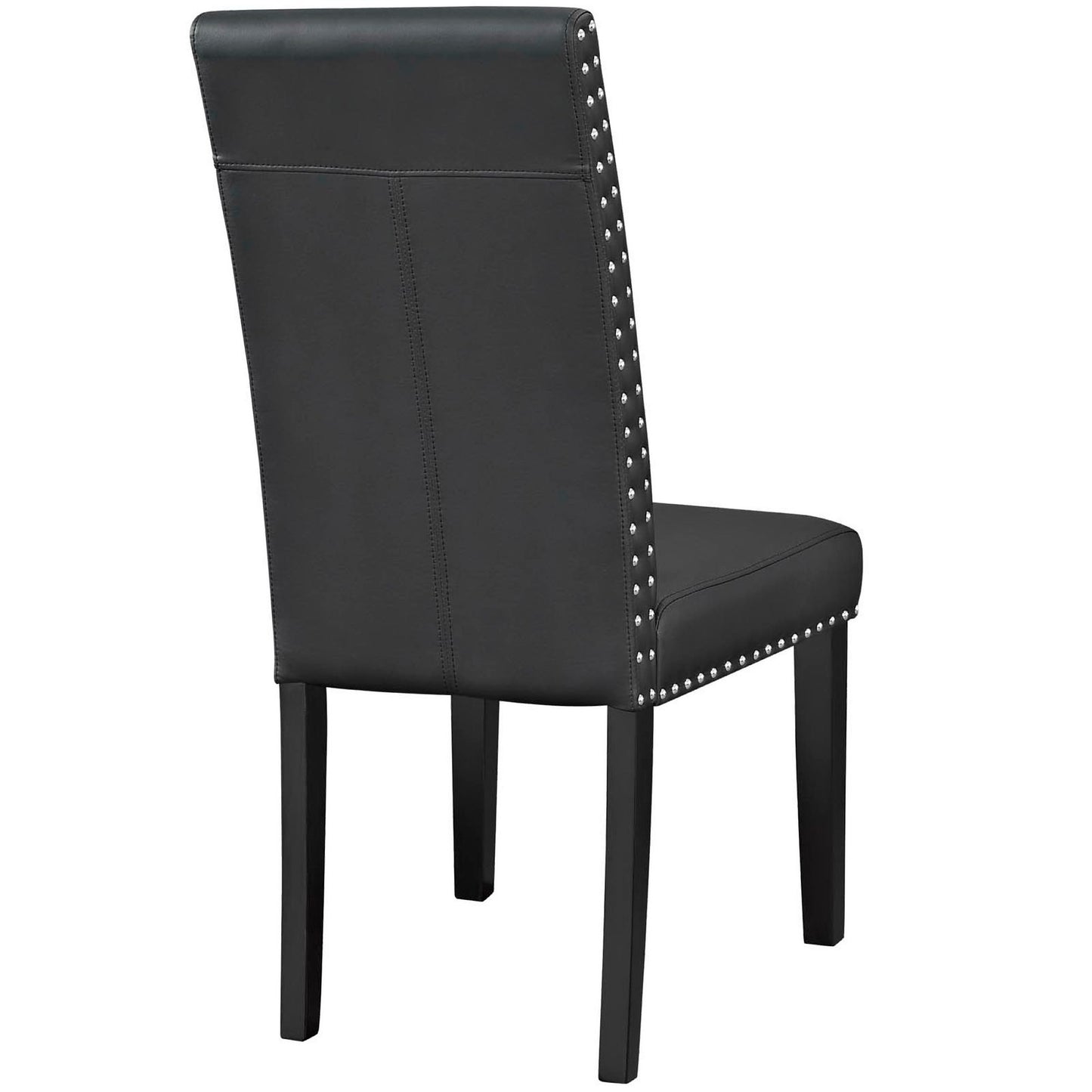 Modway - Parcel Vinyl Dining Side Chair Set of 4 by Modway  Bar and Dining Dining Chairs Black - EEI-3554-BLK