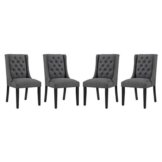 Modway - Baronet Fabric Dining Chair Set of 4 by Modway  Bar and Dining Dining Chairs Gray - EEI-3558-GRY