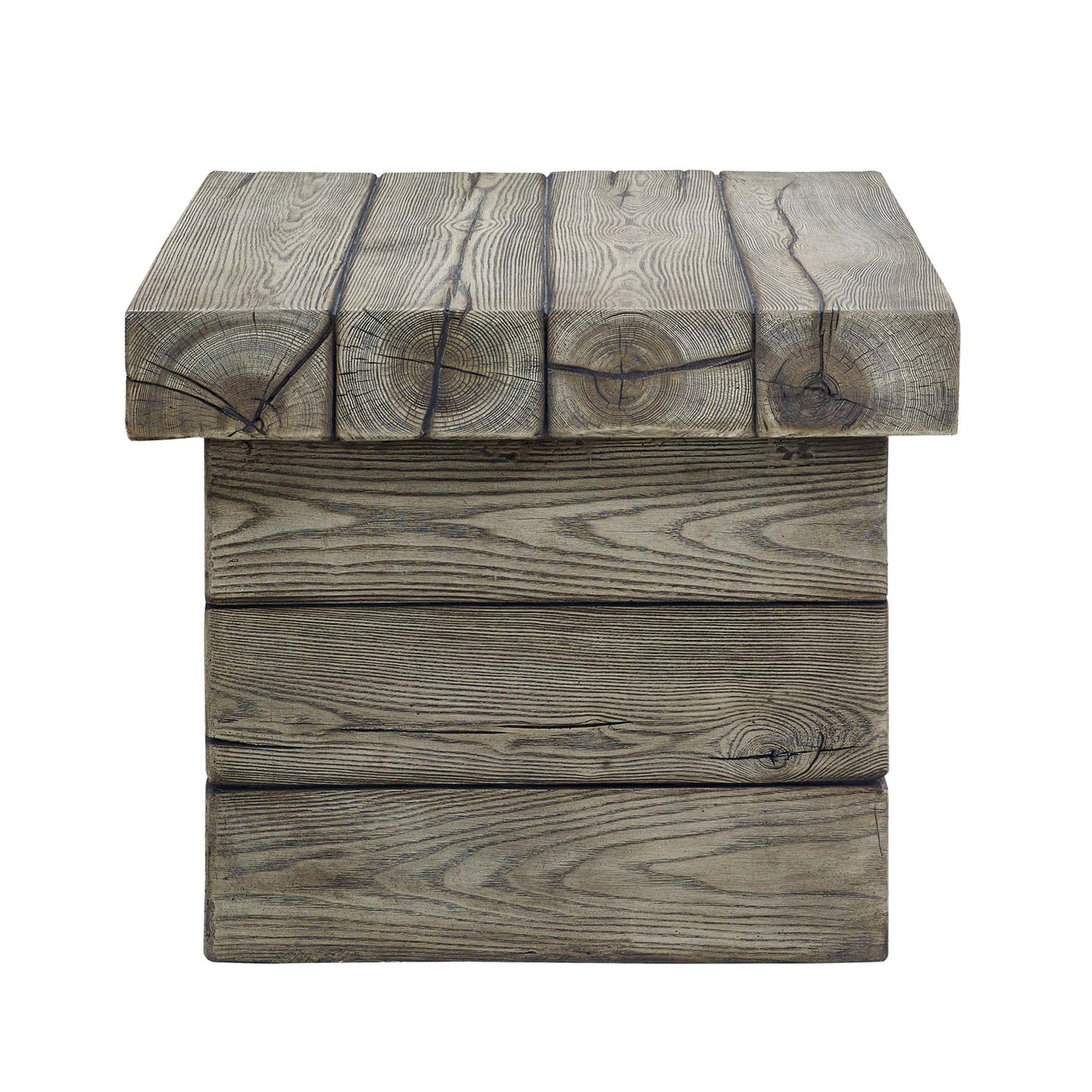 Modway Outlet Manteo Rustic Coastal Outdoor Patio Side Table by Modway  Outdoor Furniture Furniture Light Gray - EEI-3562-LGR