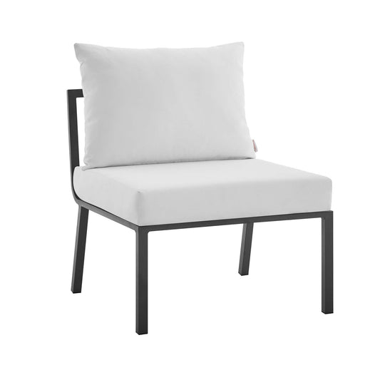 Modway Outlet Riverside Outdoor Patio Aluminum Armless Chair by Modway  Outdoor Furniture Furniture Gray White - EEI-3567-SLA-WHI