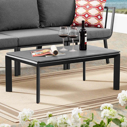 Modway Outlet Riverside Aluminum Outdoor Patio Coffee Table by Modway  Outdoor Furniture Furniture Gray - EEI-3570-SLA