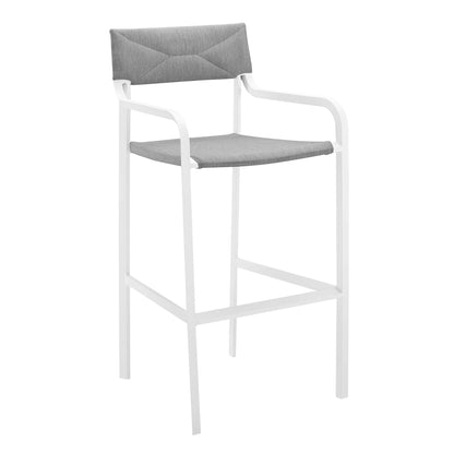 Modway Outlet Raleigh Stackable Outdoor Patio Aluminum Bar Stool by Modway  Outdoor Furniture Furniture White Gray - EEI-3574-WHI-GRY