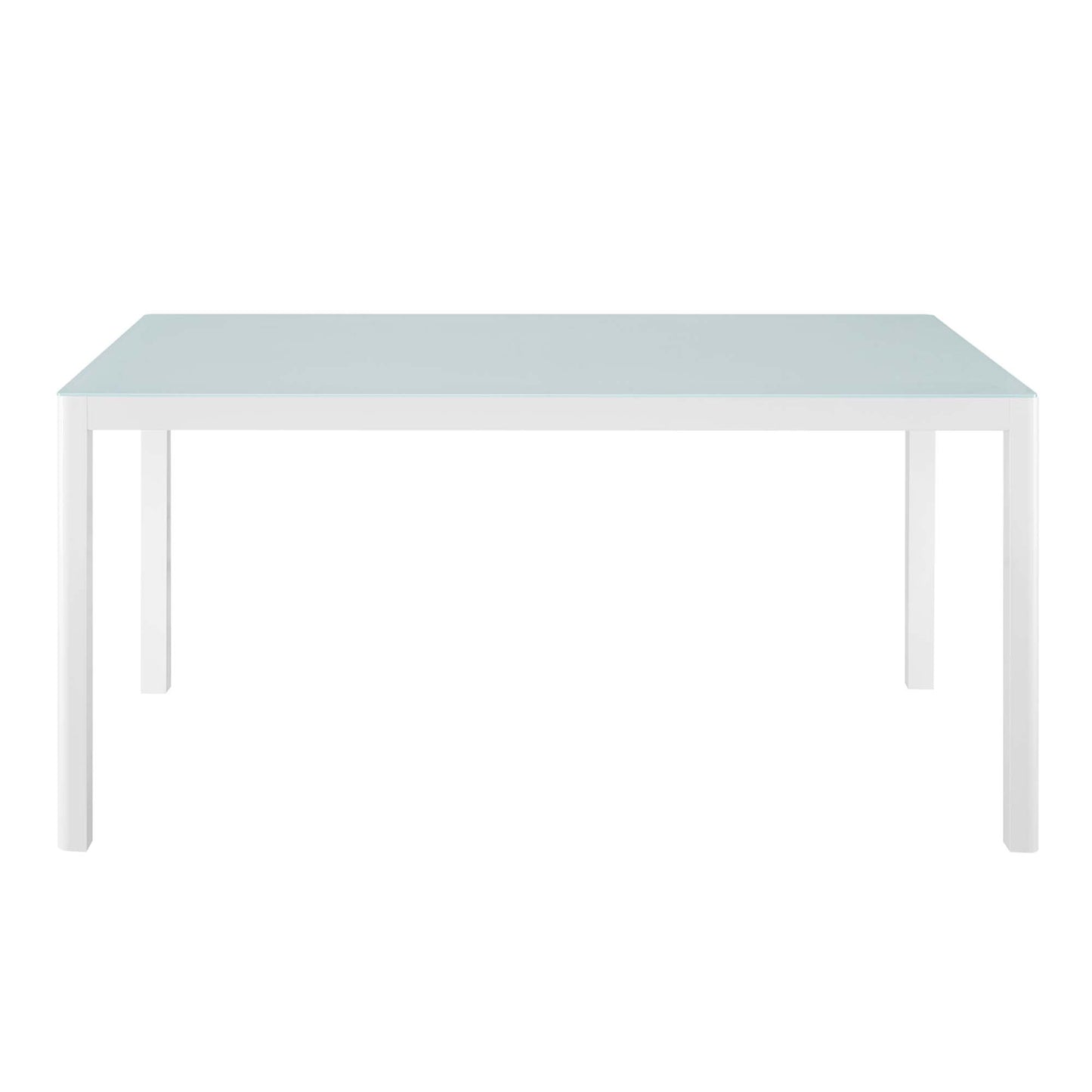Modway - Raleigh 59" Outdoor Patio Aluminum Dining Table by Modway  Outdoor Furniture Bar and Dining White - EEI-3576-WHI