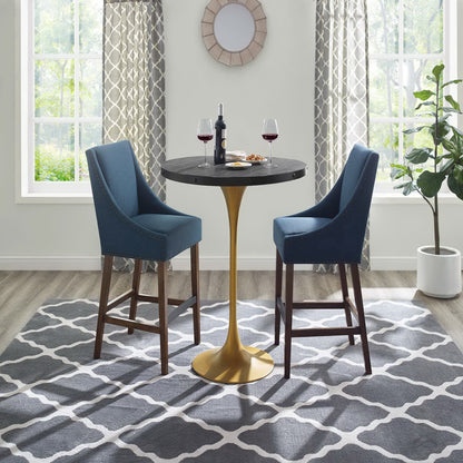 Modway Outlet Drive Wood Bar Table by Modway  Bar and Dining Furniture Black Gold - EEI-3593-BLK-GLD