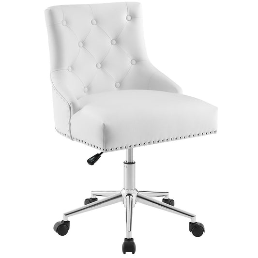 Modway - Regent Tufted Button Swivel Faux Leather Office Chair by Modway  Office Furniture Office Chairs White - EEI-3608-WHI