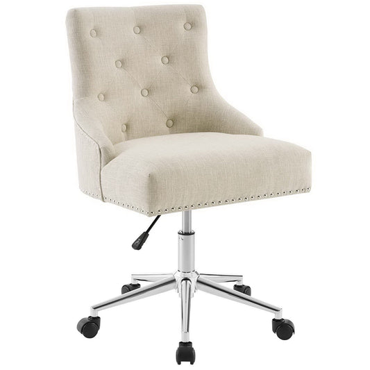 Modway Outlet Regent Tufted Button Swivel Upholstered Fabric Office Chair by Modway  Office Furniture Furniture Beige - EEI-3609-BEI