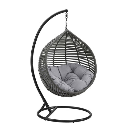 Modway - Garner Teardrop Outdoor Patio Swing Chair by Modway  Outdoor Furniture Daybeds and Lounges Gray - EEI-3614-GRY-GRY