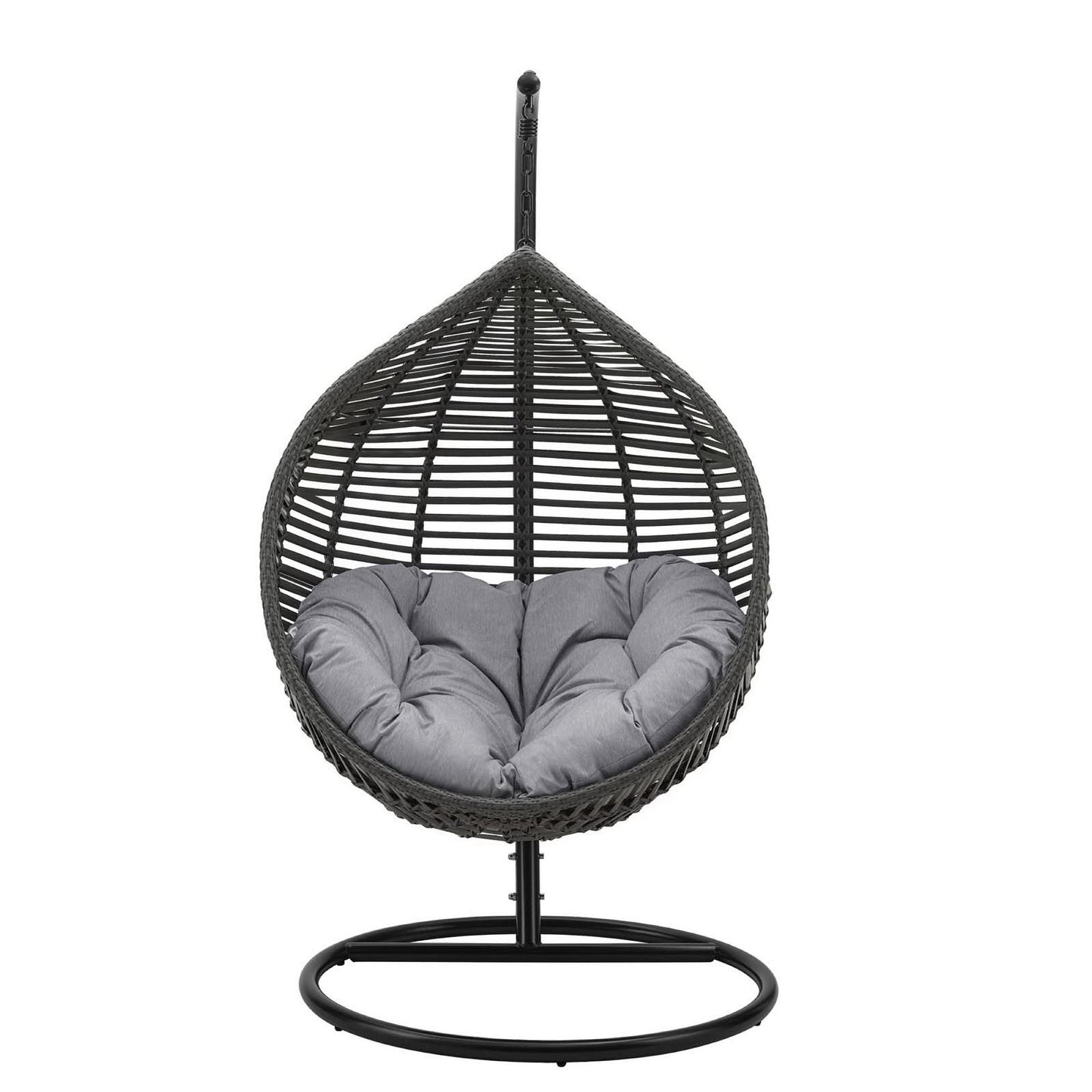 Modway - Garner Teardrop Outdoor Patio Swing Chair by Modway  Outdoor Furniture Daybeds and Lounges Gray - EEI-3614-GRY-GRY