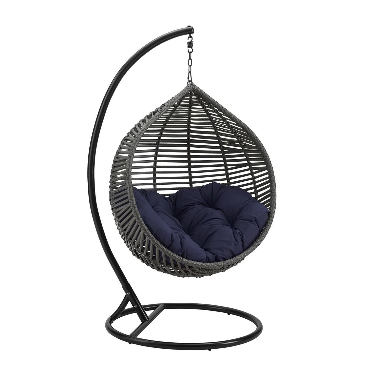 Modway - Garner Teardrop Outdoor Patio Swing Chair by Modway  Outdoor Furniture Daybeds and Lounges Blue - EEI-3614-GRY-NAV
