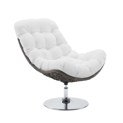 Modway - Brighton Wicker Rattan Outdoor Patio Swivel Lounge Chair by Modway  Outdoor Furniture Sofa Sectionals White - EEI-3616-LGR-WHI