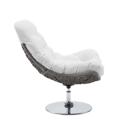 Modway - Brighton Wicker Rattan Outdoor Patio Swivel Lounge Chair by Modway  Outdoor Furniture Sofa Sectionals White - EEI-3616-LGR-WHI