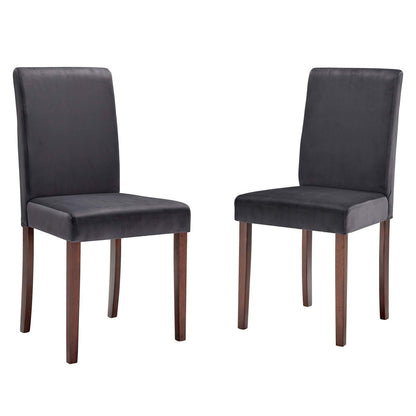 Modway Outlet Prosper Upholstered Velvet Dining Side Chair Set of 2 by Modway  Bar and Dining Furniture Gray - EEI-3619-GRY