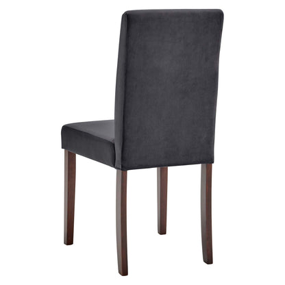 Modway Outlet Prosper Upholstered Velvet Dining Side Chair Set of 2 by Modway  Bar and Dining Furniture Gray - EEI-3619-GRY