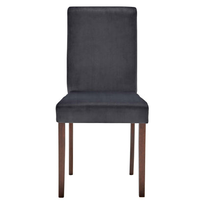 Modway Outlet Prosper Upholstered Velvet Dining Side Chair Set of 2 by Modway  Bar and Dining Furniture Gray - EEI-3619-GRY