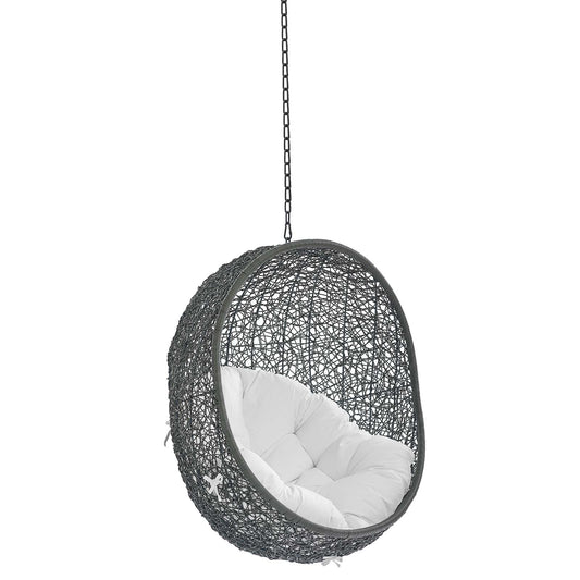 Modway - Hide Sunbrella? Fabric Swing Outdoor Patio Lounge Chair Without Stand by Modway  Outdoor Furniture Daybeds and Lounges White - EEI-3634-GRY-WHI