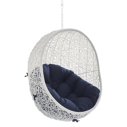 Modway - Hide Sunbrella? Fabric Swing Outdoor Patio Lounge Chair Without Stand by Modway  Outdoor Furniture Daybeds and Lounges Blue - EEI-3634-WHI-NAV