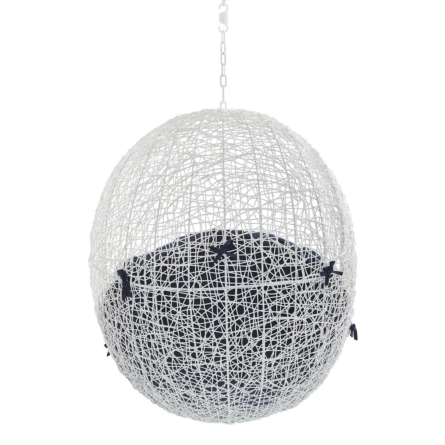 Modway - Hide Sunbrella? Fabric Swing Outdoor Patio Lounge Chair Without Stand by Modway  Outdoor Furniture Daybeds and Lounges Blue - EEI-3634-WHI-NAV