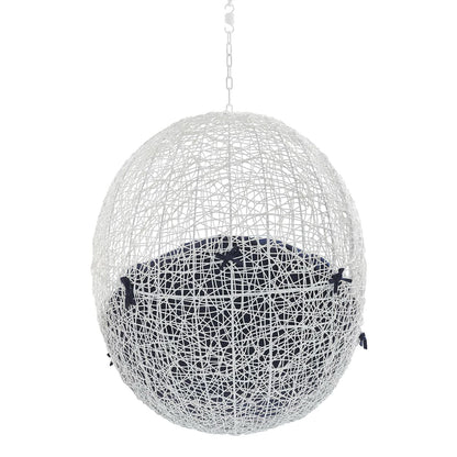 Modway - Hide Sunbrella? Fabric Swing Outdoor Patio Lounge Chair Without Stand by Modway  Outdoor Furniture Daybeds and Lounges Blue - EEI-3634-WHI-NAV