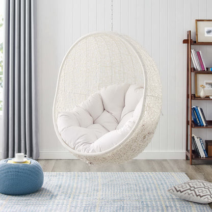 Modway - Hide Sunbrella? Fabric Swing Outdoor Patio Lounge Chair Without Stand by Modway  Outdoor Furniture Daybeds and Lounges White - EEI-3634-WHI-WHI