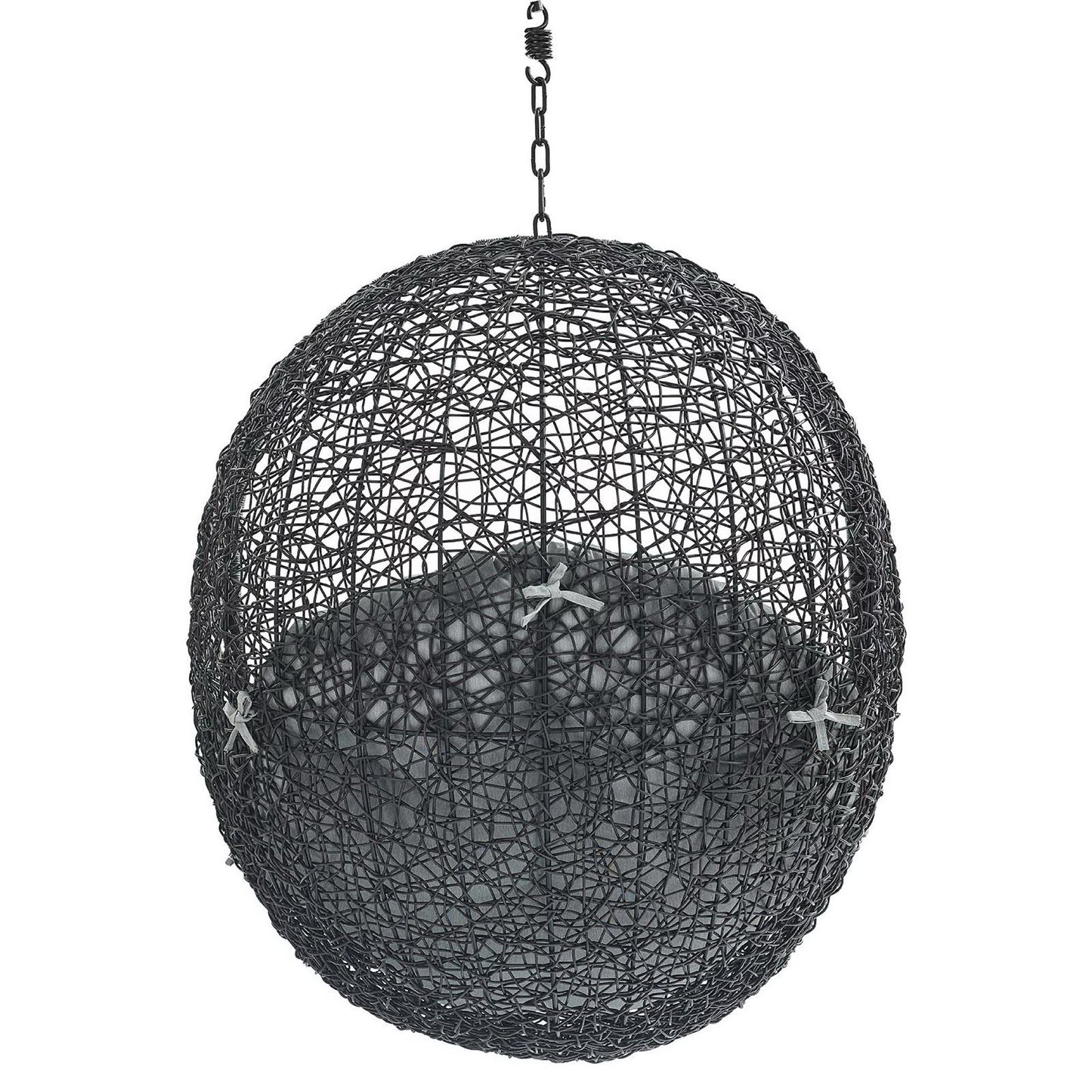 Modway - Encase Sunbrella? Fabric Swing Outdoor Patio Lounge Chair Without Stand by Modway  Outdoor Furniture Daybeds and Lounges Gray - EEI-3635-BLK-GRY