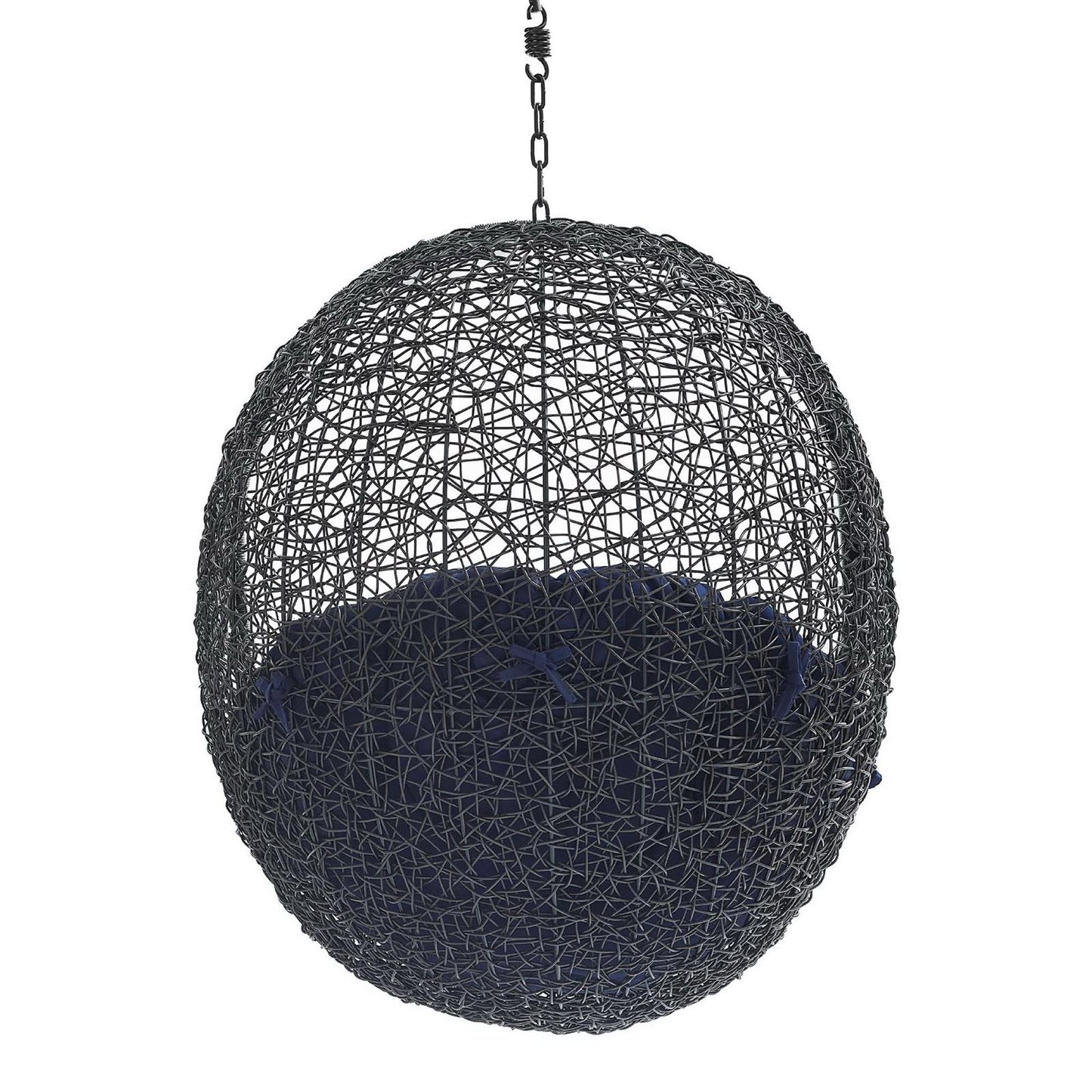 Modway - Encase Sunbrella? Fabric Swing Outdoor Patio Lounge Chair Without Stand by Modway  Outdoor Furniture Daybeds and Lounges Blue - EEI-3635-BLK-NAV