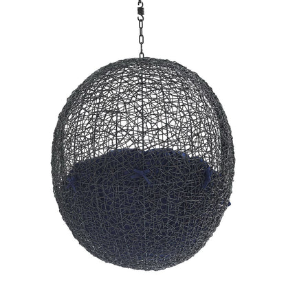 Modway - Encase Sunbrella? Fabric Swing Outdoor Patio Lounge Chair Without Stand by Modway  Outdoor Furniture Daybeds and Lounges Blue - EEI-3635-BLK-NAV