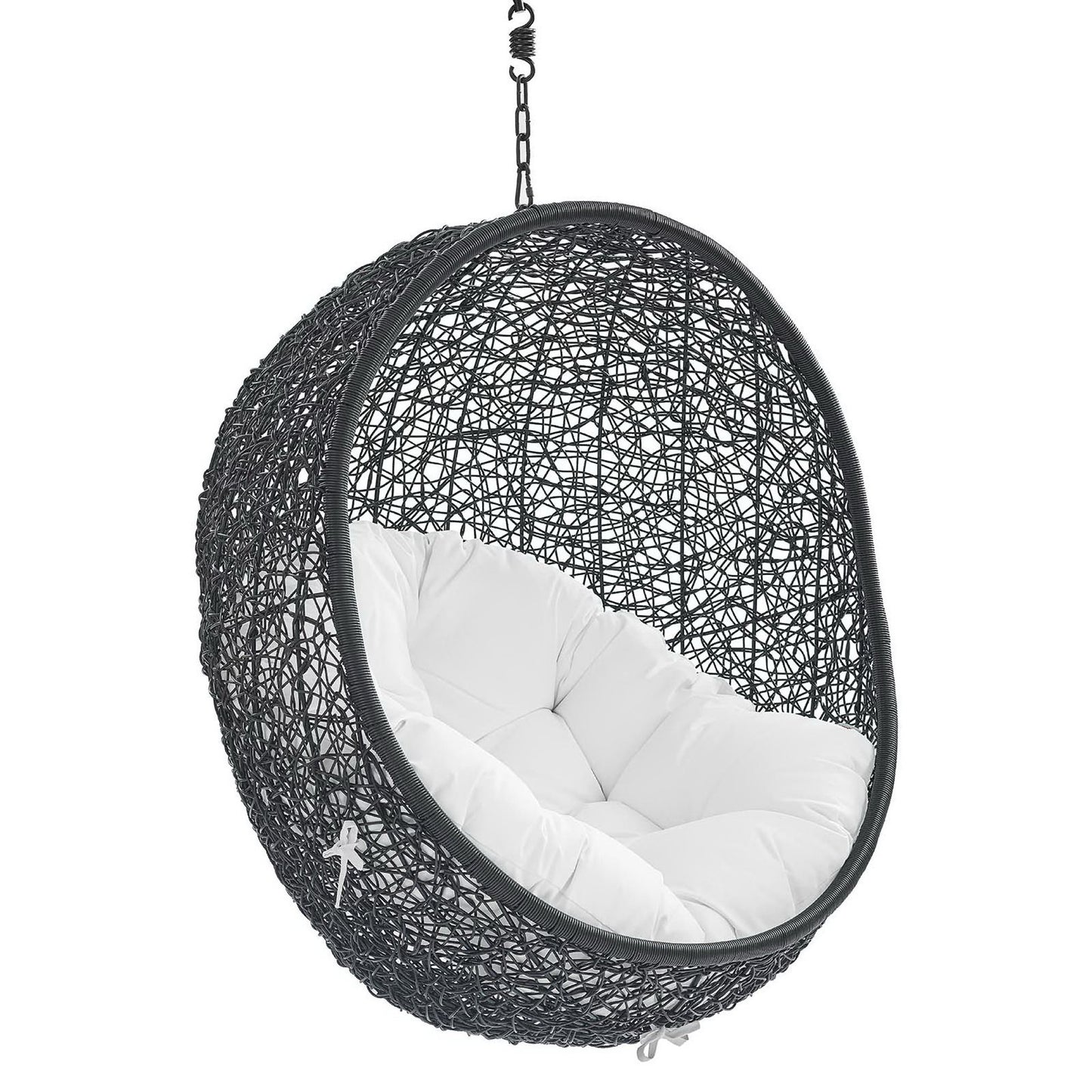 Modway - Encase Sunbrella? Fabric Swing Outdoor Patio Lounge Chair Without Stand by Modway  Outdoor Furniture Daybeds and Lounges White - EEI-3635-BLK-WHI