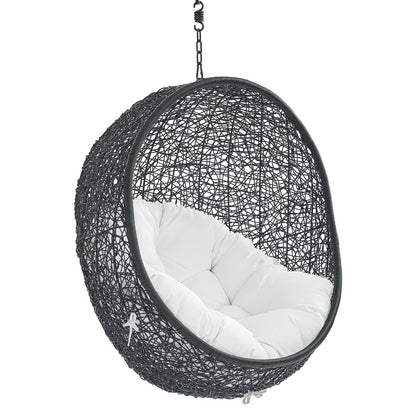 Modway - Encase Sunbrella? Fabric Swing Outdoor Patio Lounge Chair Without Stand by Modway  Outdoor Furniture Daybeds and Lounges White - EEI-3635-BLK-WHI