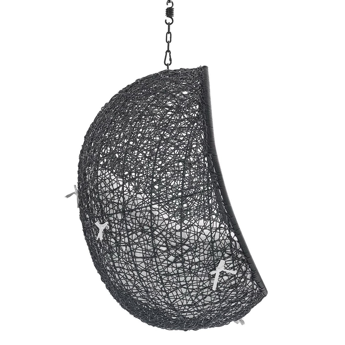 Modway - Encase Sunbrella? Fabric Swing Outdoor Patio Lounge Chair Without Stand by Modway  Outdoor Furniture Daybeds and Lounges White - EEI-3635-BLK-WHI