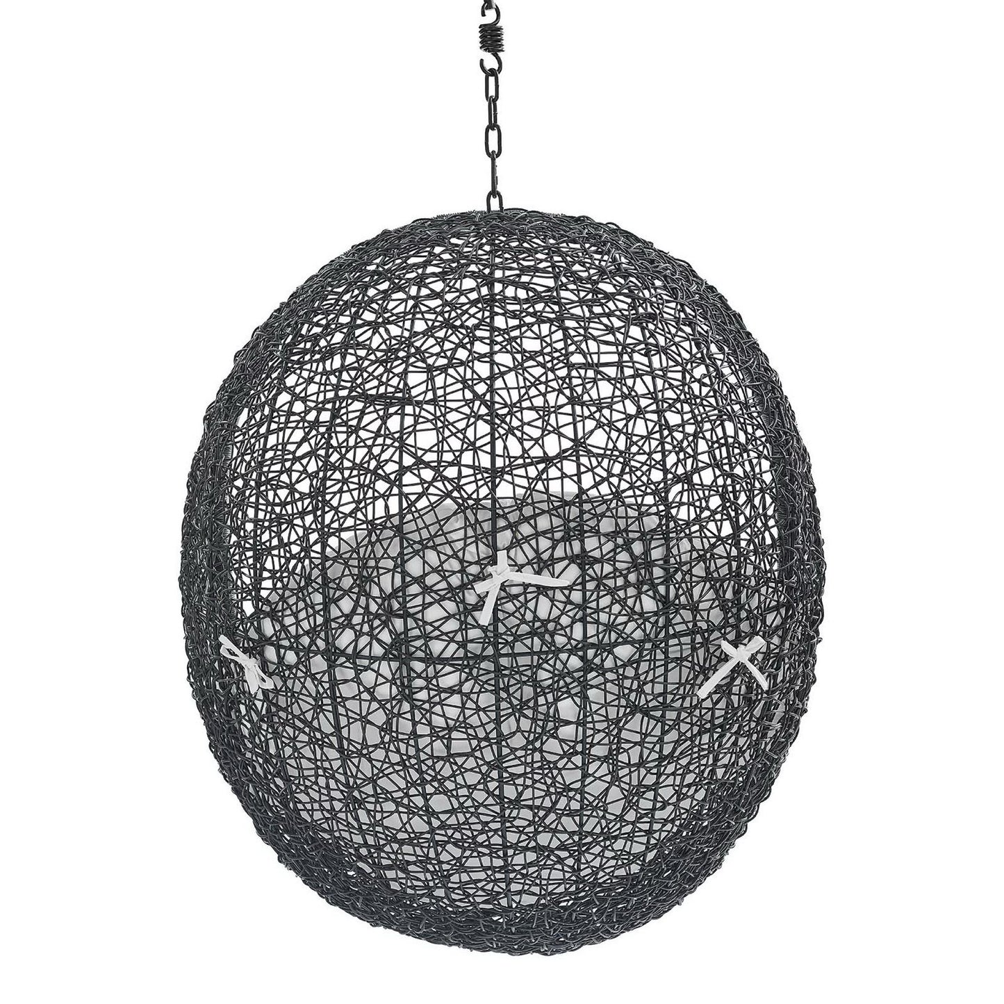 Modway - Encase Sunbrella? Fabric Swing Outdoor Patio Lounge Chair Without Stand by Modway  Outdoor Furniture Daybeds and Lounges White - EEI-3635-BLK-WHI