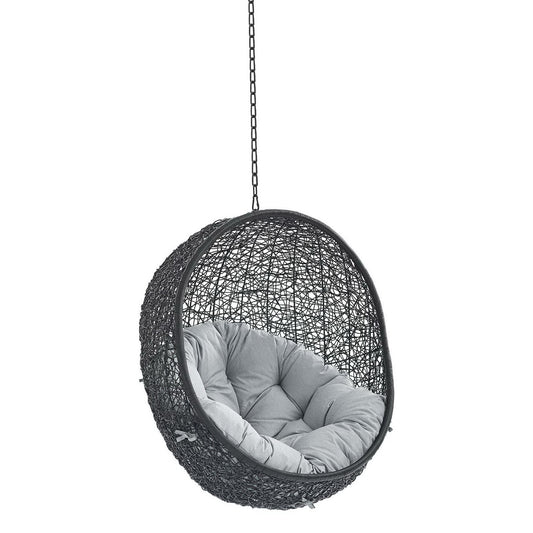 Modway - Encase Swing Outdoor Patio Lounge Chair Without Stand by Modway  Outdoor Furniture Daybeds and Lounges Gray - EEI-3636-BLK-GRY