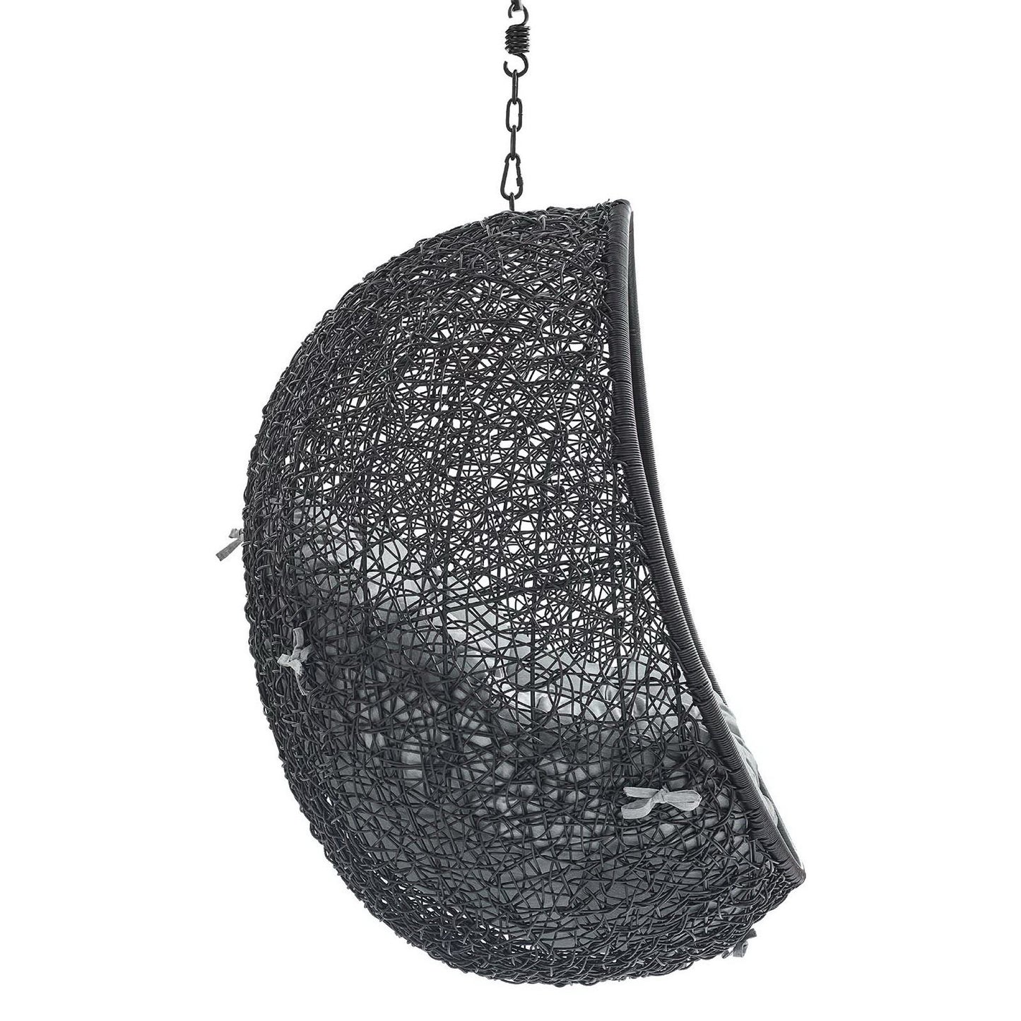 Modway - Encase Swing Outdoor Patio Lounge Chair Without Stand by Modway  Outdoor Furniture Daybeds and Lounges Gray - EEI-3636-BLK-GRY