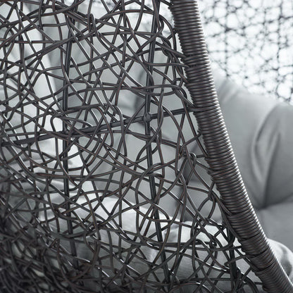 Modway - Encase Swing Outdoor Patio Lounge Chair Without Stand by Modway  Outdoor Furniture Daybeds and Lounges Gray - EEI-3636-BLK-GRY