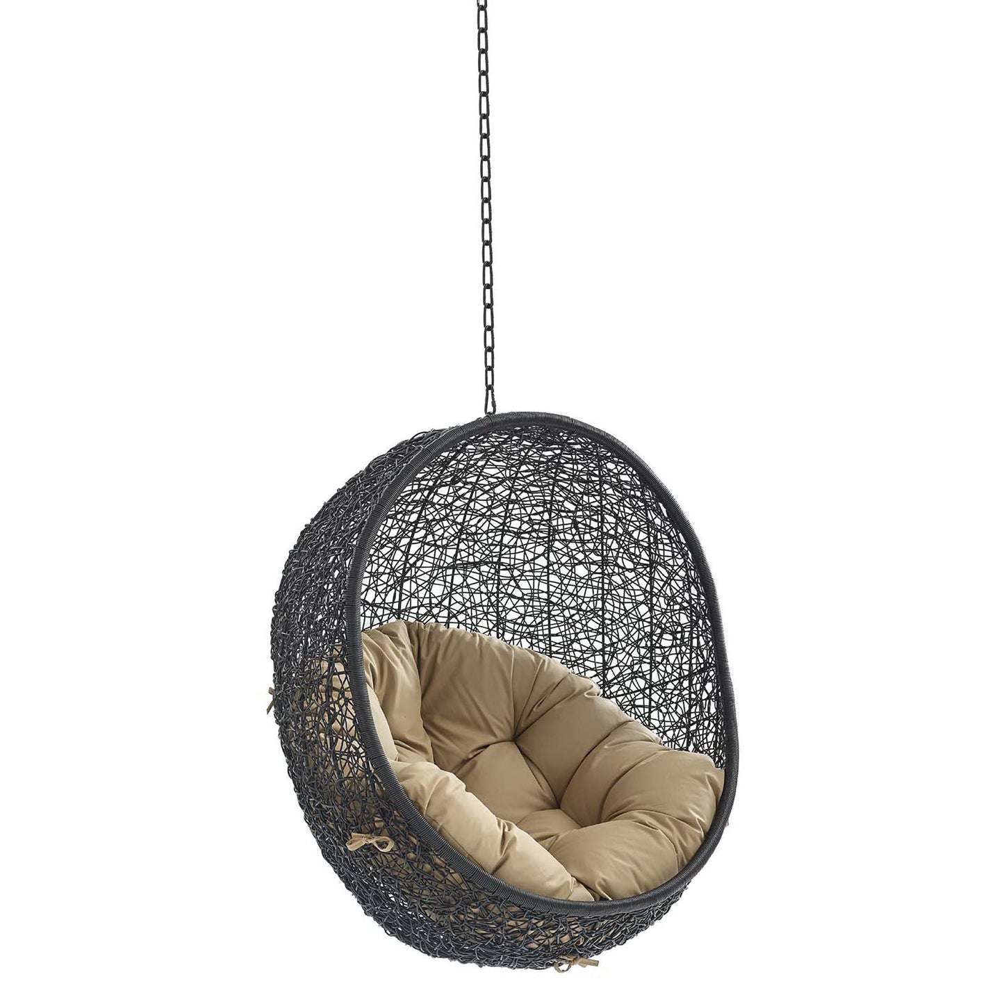 Modway - Encase Swing Outdoor Patio Lounge Chair Without Stand by Modway  Outdoor Furniture Daybeds and Lounges Brown - EEI-3636-BLK-MOC